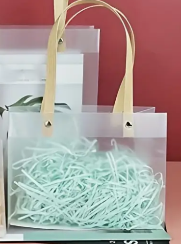 Bolsa de regalo Transparente con Asas - Perfectas para Almacenamiento de Joyas, Cosméticos | Ideales para Regalos de Boda & Bolsas de Regalo para San Valentín, Pascua, Compras, Fiestas, Bolsas de Manualidades