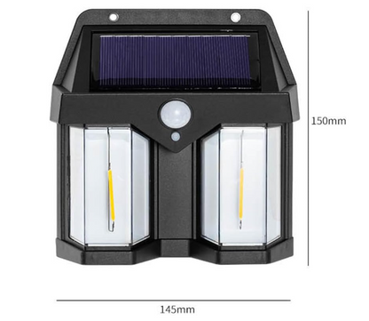 Luz solar de pared para exteriores, lámpara inalámbrica de porche del atardecer al amanecer, linterna solar de pared con sensor de movimiento, para entrada, puerta delantera, jardín, oficina