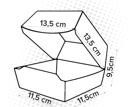 CAJA DE HAMBURGUESA IMPRESA PAQUETE DE 25 UNIDADES