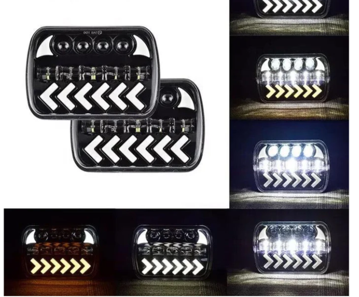 Faros LED rectangulares 5X7" 2PCS SY-GZD0527