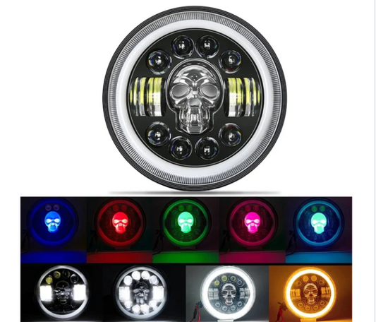 Faro led redondo tipo calavera RGB 1pc SY-GZD0522