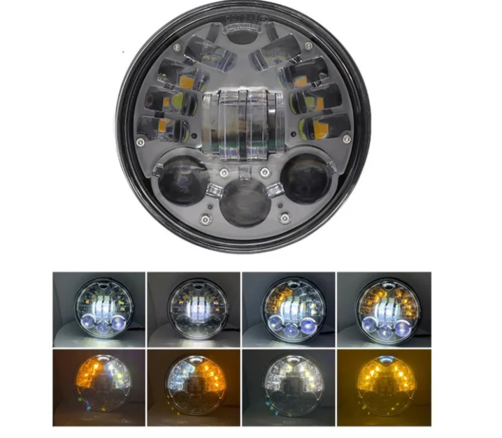 Faro led redondo bicolor para moto 1pc SY-GZS0839