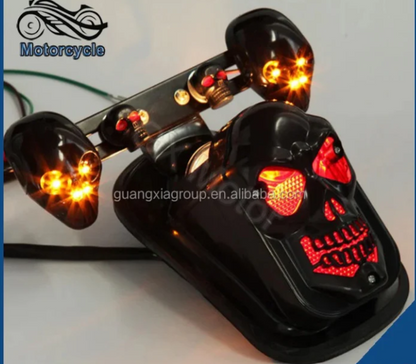 Luz de stop para moto con direccionales tipo calavera HW-MTWD-278