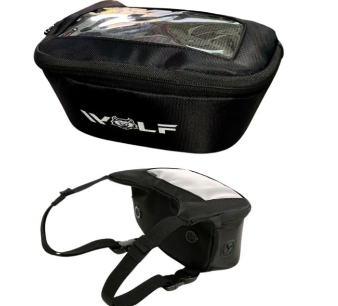 Bolso con tirantes para manubrio de moto Wolf HX-BG-005