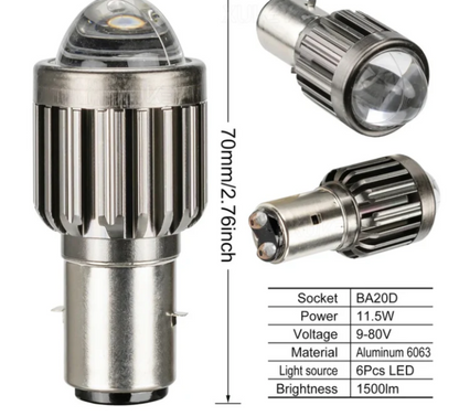 Foco led 2 puntos para moto tipo lupa WM23-21684