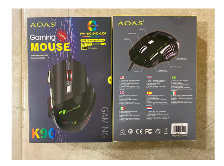 Gaming Mouse con cable AOAS-K90