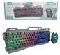 Combo gamer RGB teclado base metálica y mouse CMK 198