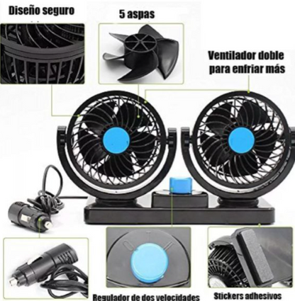 Ventilador doble para auto