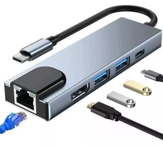 Hub USB C a HDTV 5 en 1