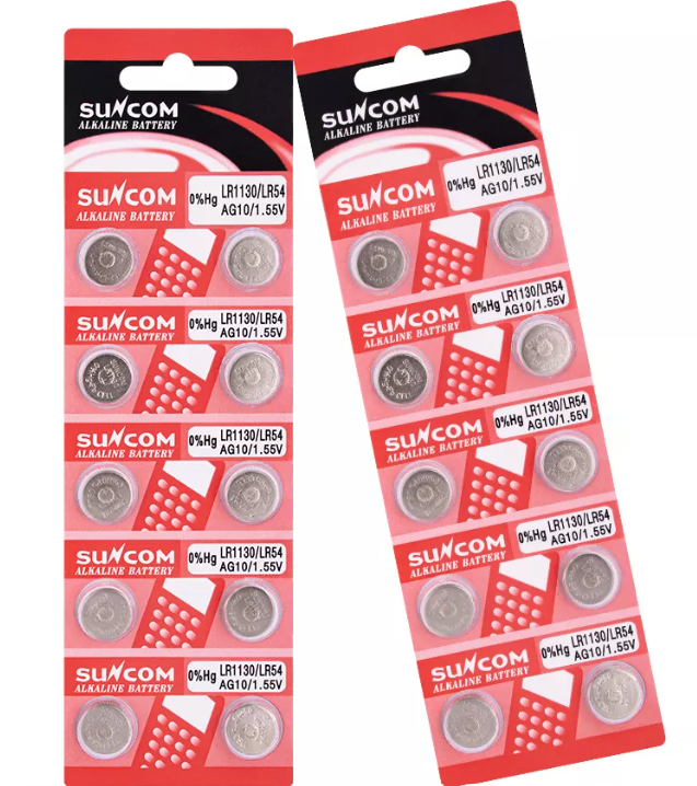 SUNCOM  LR1130  BLISTER DE 10 UNIDADES