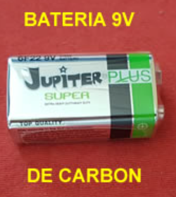 BATERIA 9V  JUPITER DE CARBON  50999