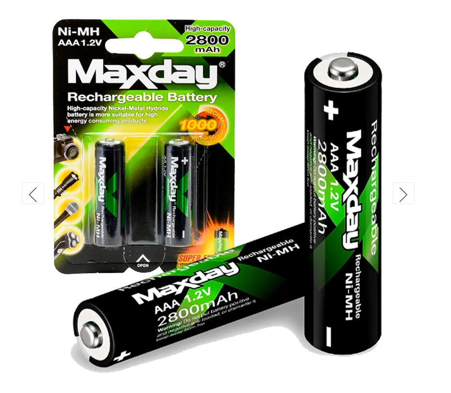 PILA MAXDAY  AAA X2   RECARGABLE   1082