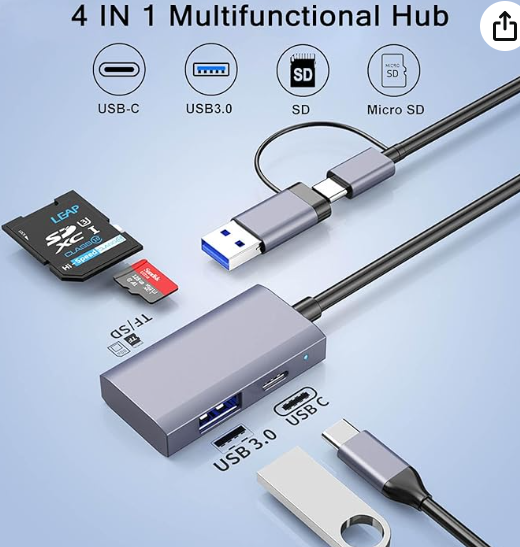 HUB  USB3.0  TIPO C  SD TF  XJF-806