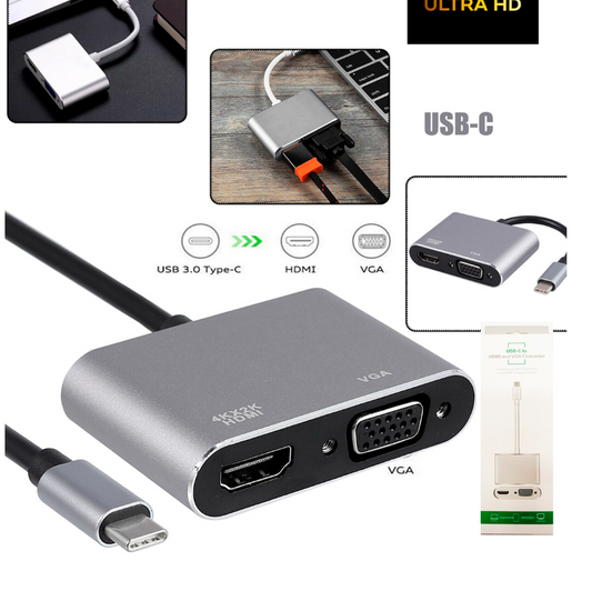 ADAPTADOR TIPO C A DP-HDMI-VGA-USB  17660-23