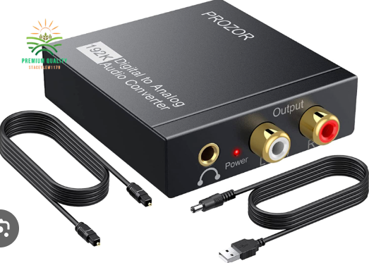 Convertidor de audio digital analógico para HDTV TV con cable óptico adaptador