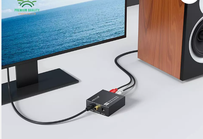 Convertidor de audio digital analógico para HDTV TV con cable óptico adaptador