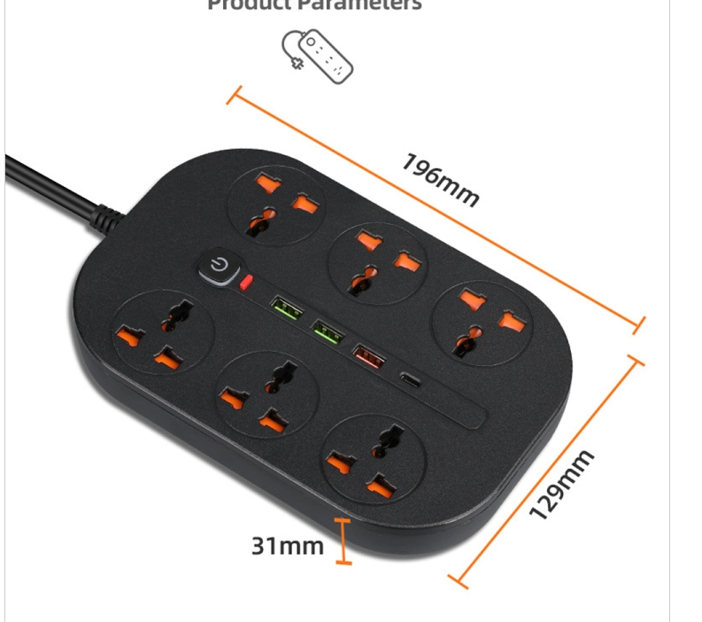 PROTECTORES CORTAPICOS  DE VOLTAJE 3 ENTRADAS USB Y 1 ENTRADA TIPO C