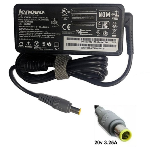 CARGADOR DE LAPTOP LENOVO LE65WG PUNTA GRUESA 7.9*5.5mm 20V-3.25A