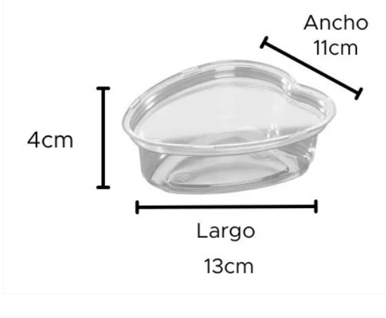 CONTENEDOR CORAZON GRANDE X 10 UNDS