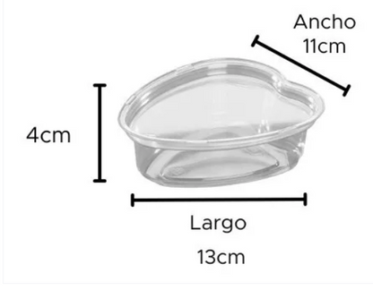 CONTENEDOR CORAZON GRANDE X 10 UNDS