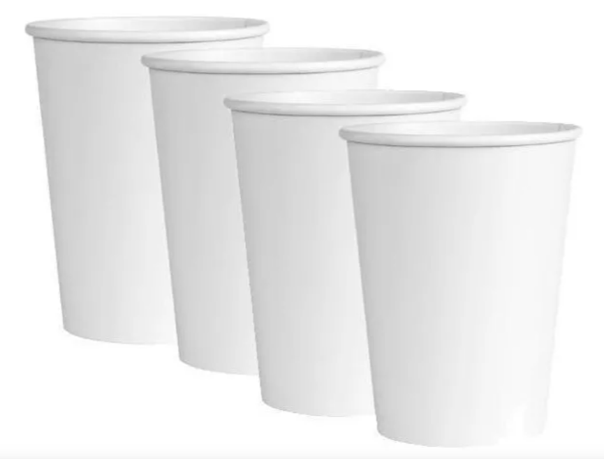 Vasos de papel blanco