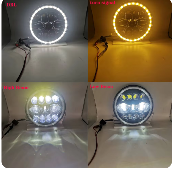 Faro led redondo 7" H4