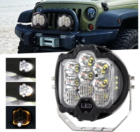 Luz led cuadrado 7 pulgadas para trabajo, para jeep