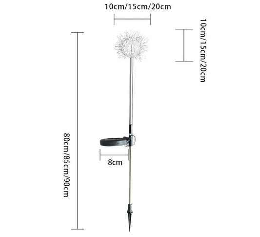 Adorno solar para jardin, modelo redondo lámparas solares para exteriores 1