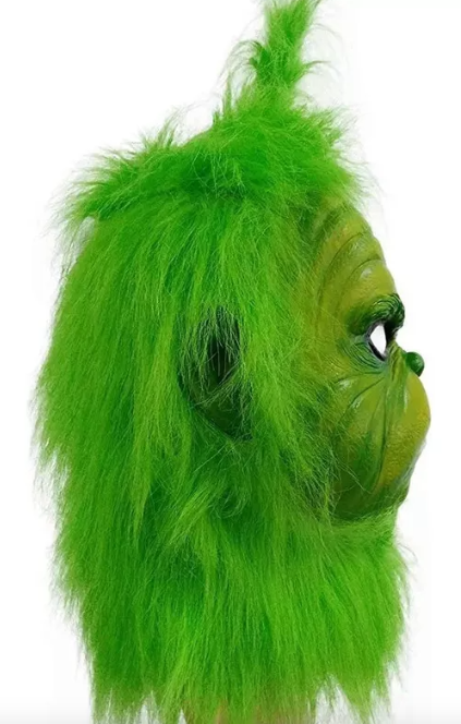 Máscara De Látex Para Cosplay Grinch De Stole Christmas Color Verde