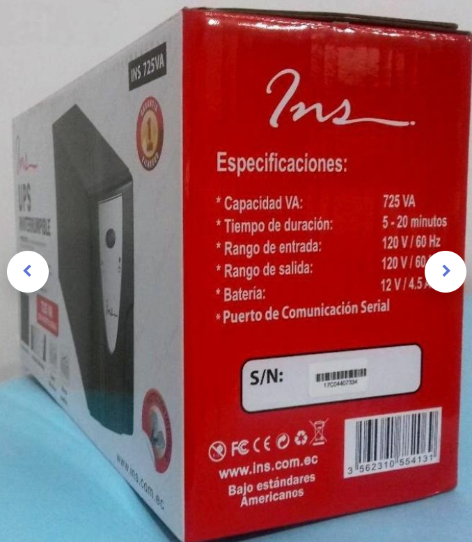 Ups Ins Interactivo 725va, 120v, 6 Tomas