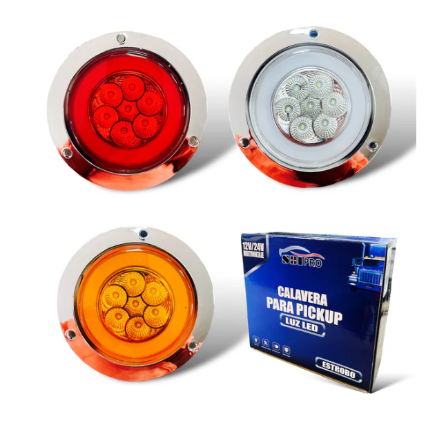 Luz guia redonda 4" 4 funciones 12-24v 1Pc RL-F024