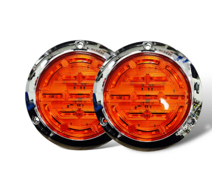 Luz guia redonda 4" 3 funciones 12-24v 2Pcs RL-F063