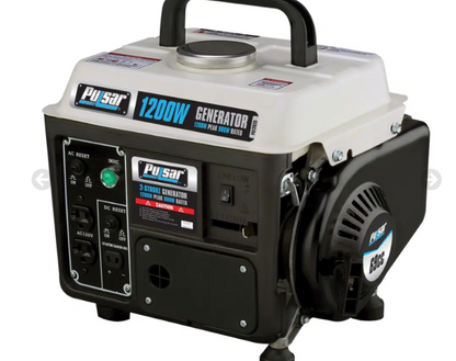 Generador Electrico A Gasolina Americano Pulsar 1200 Wts (1.2kw) Portable Gasolina / Aceite 2-stroke Generator – 814726026530 – Pg1202sa