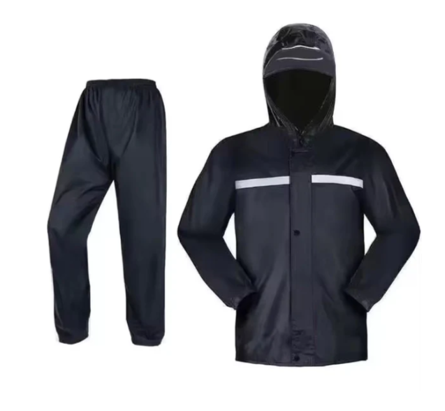Impermeable con reflectivo azul SN-1356