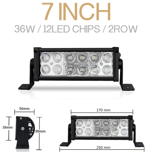 Barra led doble fila 36W CY-2973A