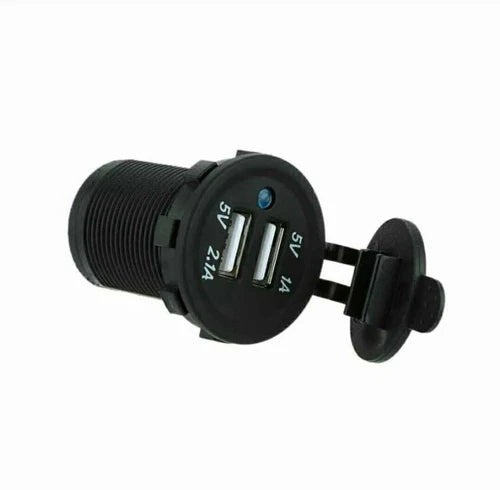 Cargador empotrable redondo con doble USB 12V JN23-05-011