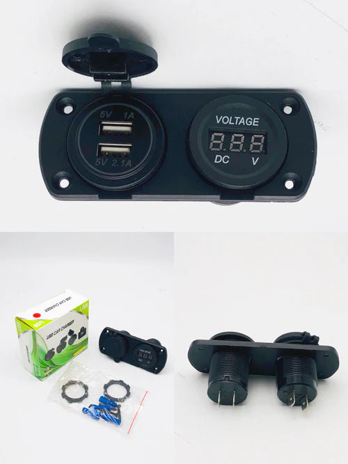 Cargador USB con voltímetro 2 en 1 SJ-PA20419