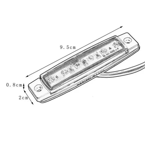 Luz led lateral 24v con strobe CY-2405 1pcs