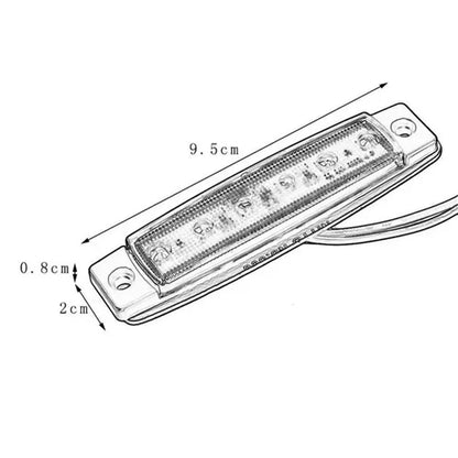 Luz led lateral 24v con strobe CY-2405 1pcs