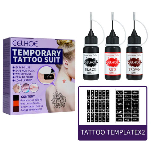 tatto temporal kit 5pcs 3color 10ml QG22-0466