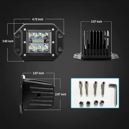 Barra led cuadrada empotrable 36w 1pcs WM-GZD16Z/CY-4172