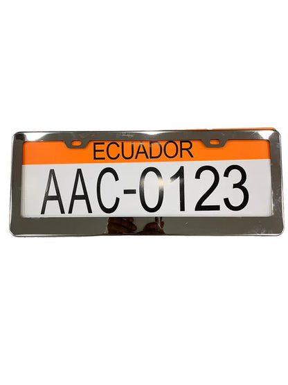 Marco de placa cromado 4 digitos HW-CPK-218